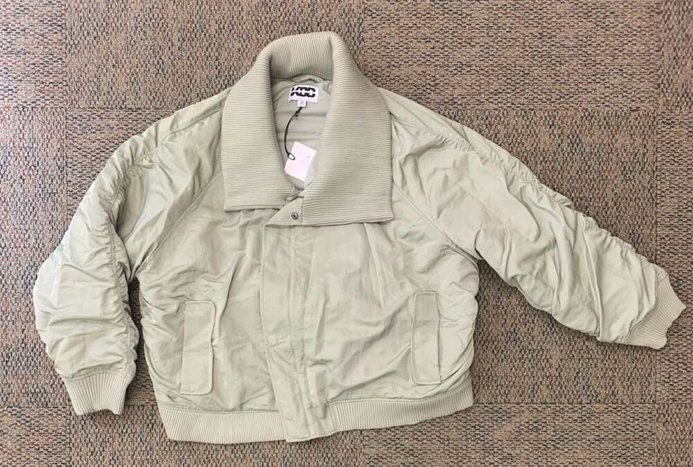 KBB by Kahlana Khaki Green Puffer Bomber Jacket